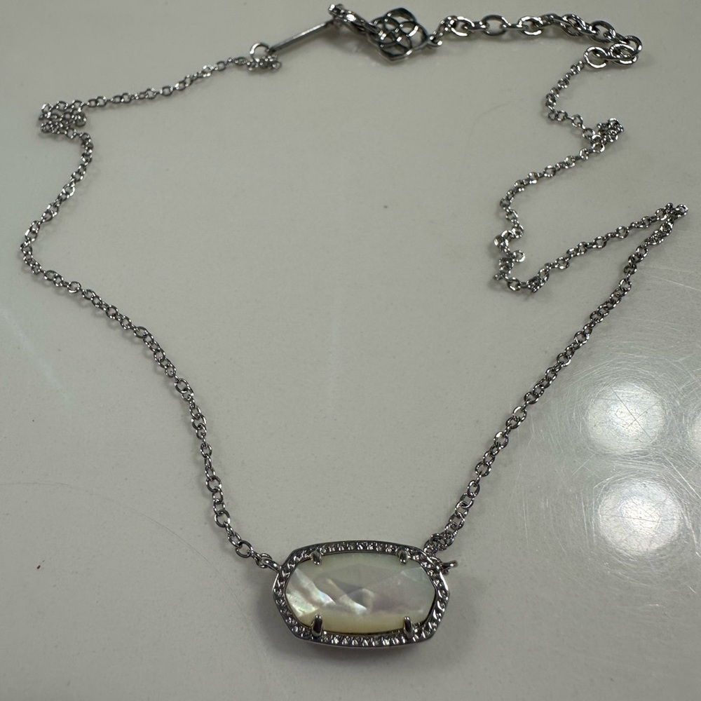 Kendra Scott Silver Short Pearl Necklace